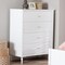 Baxton Studio Roni Modern White Wood 4-Drawer Chest with Scalloped Edges 256-14084-ZORO - alternate 2