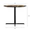 Flash Furniture Commercial 36" Natural HPL Tabletop with Black Table Height X Base ST-RD36-NAT-T3030-GG - alternate 2