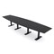 Skutchi Designs 14 Person Conference Table With Power Unit | 14' Boat Table | Harmony Series HAR-BOT-48X168-T.BK-WA7949-NA - alternate 1