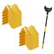 Mytee Products 10PCS 8inx12in Yellow V-Edge Flatbed Corner Protectors & 8ft Extension Handle Pole, 10PK PCPVB12Y-VB-KIT - alternate 1