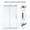 Anzzi 48in Reversible Frameless Sliding Glass Shower Door w/ Soft-Close System Matte Black Finish SD-AZ20-01MB - alternate 2