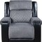 Homeroots 39" Black And Gray Faux Leather And Fabric Manual Recliner 563924 - alternate 2