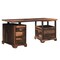 Homeroots 68" Dark Brown Solid Wood Writing Desk and Bookshelf Set With Four Drawers 634355 - alternate 2
