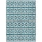 Homeroots 10' X 14' Teal Blue And Ivory Geometric Washable Indoor Outdoor Area Rug 613812 - alternate 2