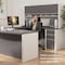 Bestar L Shaped Desk L-Shape Workstation, 82.9" D X 30.4" H, 71.1" W X Melamine, Slate/Sandstone 93880-59 - alternate 2