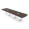Skutchi Designs 14 Person Conference Table With Power Unit | 14' Arc Rectangle Table | Harmony Series HAR-AREC-48X168-T-H3041-ESIL - alternate 1