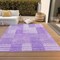 Homeroots 5' X 8' Lavender And Purple Striped Washable Indoor Outdoor Area Rug 581654 - alternate 2