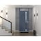 Vdomdoors Steel Door Cynex 6777 Grey Transom Window Stainless Inserts Single Modern Painted-W36xH80+16-Right CYNEX6777EXD-GRE-W36 x H80+16-Right-hand Inswing - alternate 2