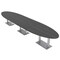 Skutchi Designs Oval Conference Table With Power Unit, 48 in W, 216 in L, Grey HAR-OVL-48X216-DOU-WA7949-NA - alternate 1