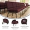 Flash Furniture Plum Fabric Church Chair, PK4 4-FD-CH0221-4-GV-005-BAS-GG - alternate 2