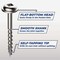 Kreg Screw 1" L, Coarse Thread, Maxi-Loc Head, Square Drive, Self-Drilling Point, Steel, Zinc, 100PK SML-C1-100 - alternate 1
