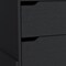Homeroots 20" Black Wood Two Drawer Nightstand 543694 - alternate 2