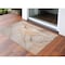 Homeroots 3' X 5' Gray and Orange Abstract Washable Non Skid Indoor Outdoor Area Rug 559391 - alternate 1