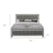 Homeroots Silver Champagne Tone King Bed  Padded Headboard  Padded Footboard  Mirror Trim Accents 383837 - alternate 2