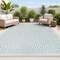 Jonathan Y Marvao Diamond Trellis Teal/Gray 4 ft. x 6 ft. Indoor/Outdoor Area Rug SMB111A-4 - alternate 1