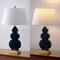 Jonathan Y Carter 29" Ceramic/Resin LED Table Lamp, Navy/Gold JYL3018A - alternate 2
