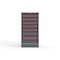 Strong Hold 8 drawer cabinet - (6x 5ft, 1x 7ft, 1x 9ft) - Red accents - Electronic Lock S3060-PPRAS-0804DS - alternate 1