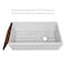 Whitehaus Collection 30 in Reversible Single Bowl Workstation Fireclay Sink Set /w Smooth Front Apron WHLW3019 - alternate 2
