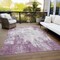 Homeroots 5' X 8' Plum And Ivory Abstract Washable Indoor Outdoor Area Rug 612359 - alternate 2
