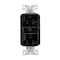 Eaton Wiring Devices Eaton GFCI Receptacle, 125 V, 20 A, NEMA: NEMA 5-20R, Back, Side Wiring, Black GF20BK - alternate 2