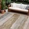 Homeroots 10' X 14' Beige Brown And Gray Abstract Washable Indoor Outdoor Area Rug 605978 - alternate 1