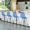 Leisuremod Cresco Acrylic Barstool - Modern ABS Plastic Counter Stool with Steel Legs & Footrest, 2PK CRBL-30TBU2 - alternate 2