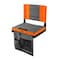 Thaw Heated Stadium Seat, 14-1/2 in W, 17.72 in H, Black/Orange Seat THA-BOD-1001 - alternate 1
