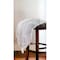 Homeroots 50" X 60" Gray and White Woven Cotton Ombre Throw Blanket with Fringe 516581 - alternate 2
