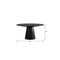 Homeroots 59" Black Wood Pedestal Base Round Top Dining Table 631286 - alternate 2