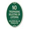 Signmission No Trespassing Soliciting Or Loitering Violat, 12 Inch X 18 Inch Designer, Heavy Gauge Aluminum A-OV-G-1218-9812 - alternate 1