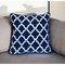Homeroots 20" Blue and White Geometric Cotton Throw Pillow 529275 - alternate 1