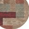 Homeroots 8' Brown And Terra Cotta Round Geometric Washable Indoor Outdoor Area Rug 612438 - alternate 2