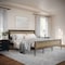 Martha Stewart Jax King Size Solid Wood Platform Bed w/Rattan Headboard and Footboard, Brown Gray MG-090022-K-WOAK-MS - alternate 1