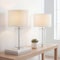 Jonathan Y Cole 27.5" Modern Fused Glass Cylinder LED Table Lamp, Clear, 2PK JYL4016B-SET2 - alternate 2