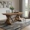 Homeroots 71" Brown Solid Wood Trestle Base Dining Table 719514 - alternate 2
