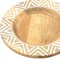 Homeroots 13" Natural And White Solid Wood Chevron Handmade Round Charger Plate 633186 - alternate 2