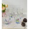 Homeroots Set of Four Clear and Rainbow Geometric Acrylic Highball Glasses 521173 - alternate 2