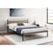 Monarch Specialties Bed, Bedroom, Frame Only, Platform Bed, Queen Size, Dark Taupe Laminate, Black Metal, Contemporary I 6070Q - alternate 2