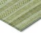 Homeroots 9' X 12' Fern Green And Sage Striped Washable Indoor Outdoor Area Rug 615342 - alternate 2