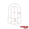 Extreme Max 3006.8402.4 BoatTector Stainless Steel D Shackle with No-Snag Pin - 1/2", 4-Pack 3006.8402.4 - alternate 2