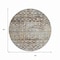 Homeroots 8' Brown And Beige Round Argyle Washable Indoor Outdoor Area Rug 615796 - alternate 2