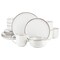 Elama Leo 16 Piece Stoneware Dinnerware Set In White ELM-LEO-W - alternate 1