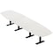 Skutchi Designs Arc Boat Conference Table With Power, 48 in W, 192 in L HAR-ABOT-48X192-T.BK-WA7976-NA - alternate 1