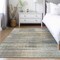 Homeroots 8' X 10' Khaki Tan And Beige Striped Washable Indoor Outdoor Area Rug 588061 - alternate 2
