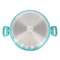 Martha Stewart Everyday Rexford 5 Quart Ceramic Nonstick Aluminum Everyday Pan with Lid in Teal 141018.02 - alternate 2