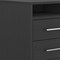 Homeroots 20" Black Two Drawer Faux Wood Nightstand 543667 - alternate 2