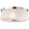 Nuvo Lune, 3 Light Flush Mount, Brushed Nickel Finish, Etched White Glass 60/8220 - alternate 2