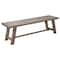 Homeroots 60" Natural Distressed Solid Wood Dining Bench 524061 - alternate 2