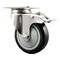 Service Caster 4 Inch 316SS Black Polyurethane Swivel Top Plate Caster with Total Lock Brake SCC-SS316TTL20S414-PPUB-BLK - alternate 1