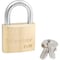 Master Lock Padlock, Keyed Alike, Standard Shackle, Rectangular Brass Body, Steel Shackle, 13/16 in W 4140KA - alternate 1
